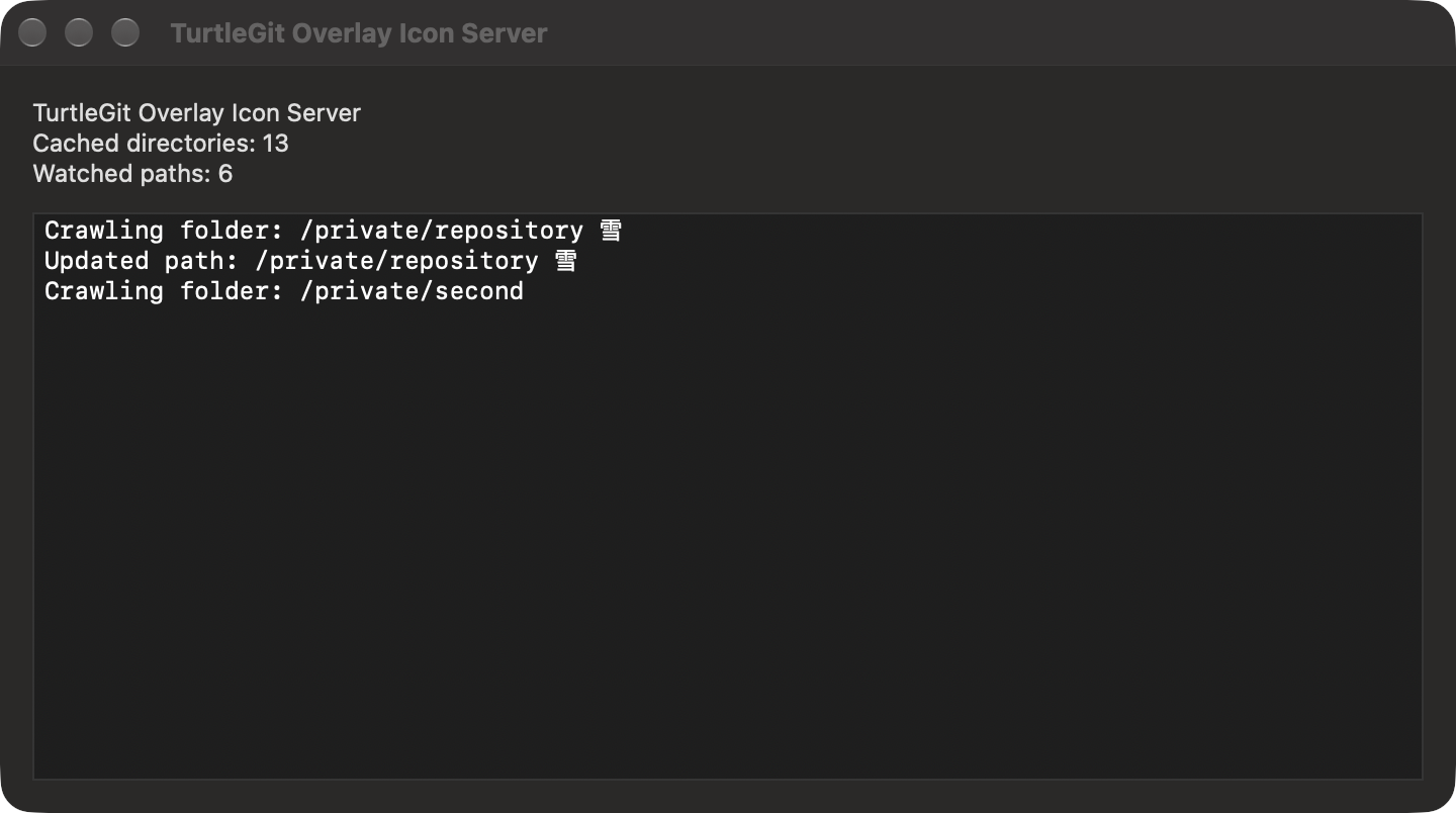 Cache activity in dark appearance