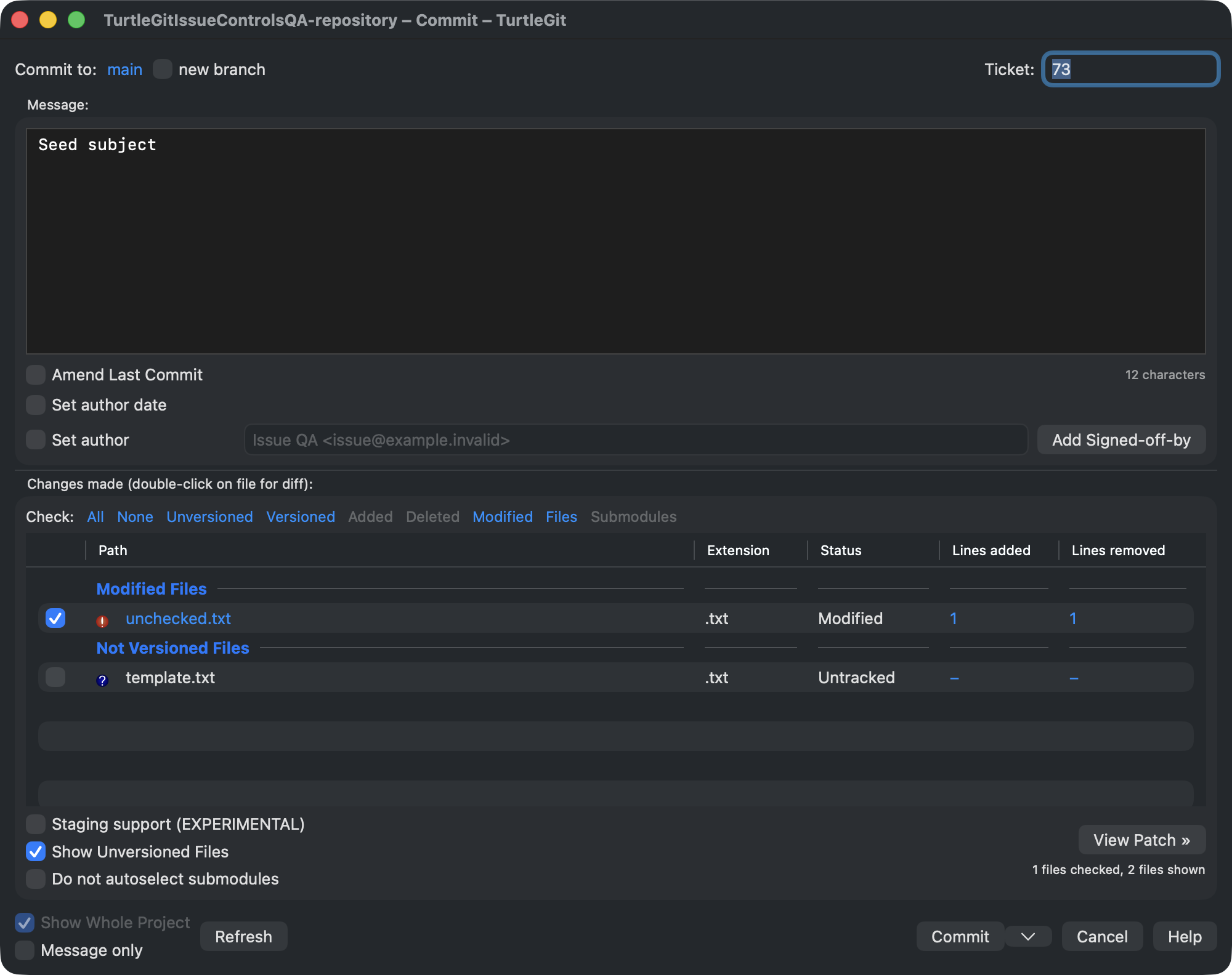 Actual native seeded issue field in dark mode