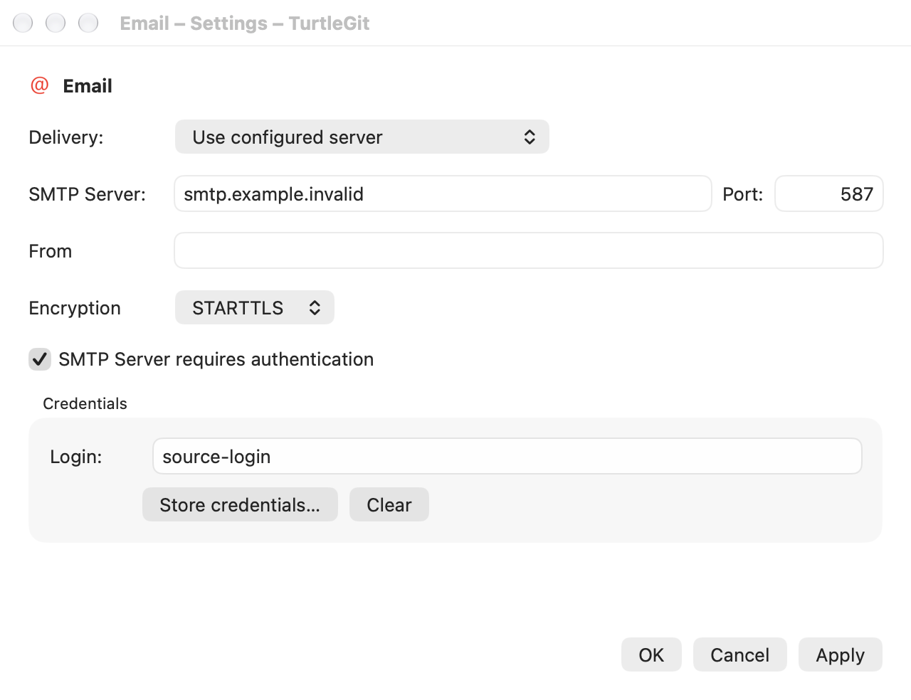 Email Settings, light
