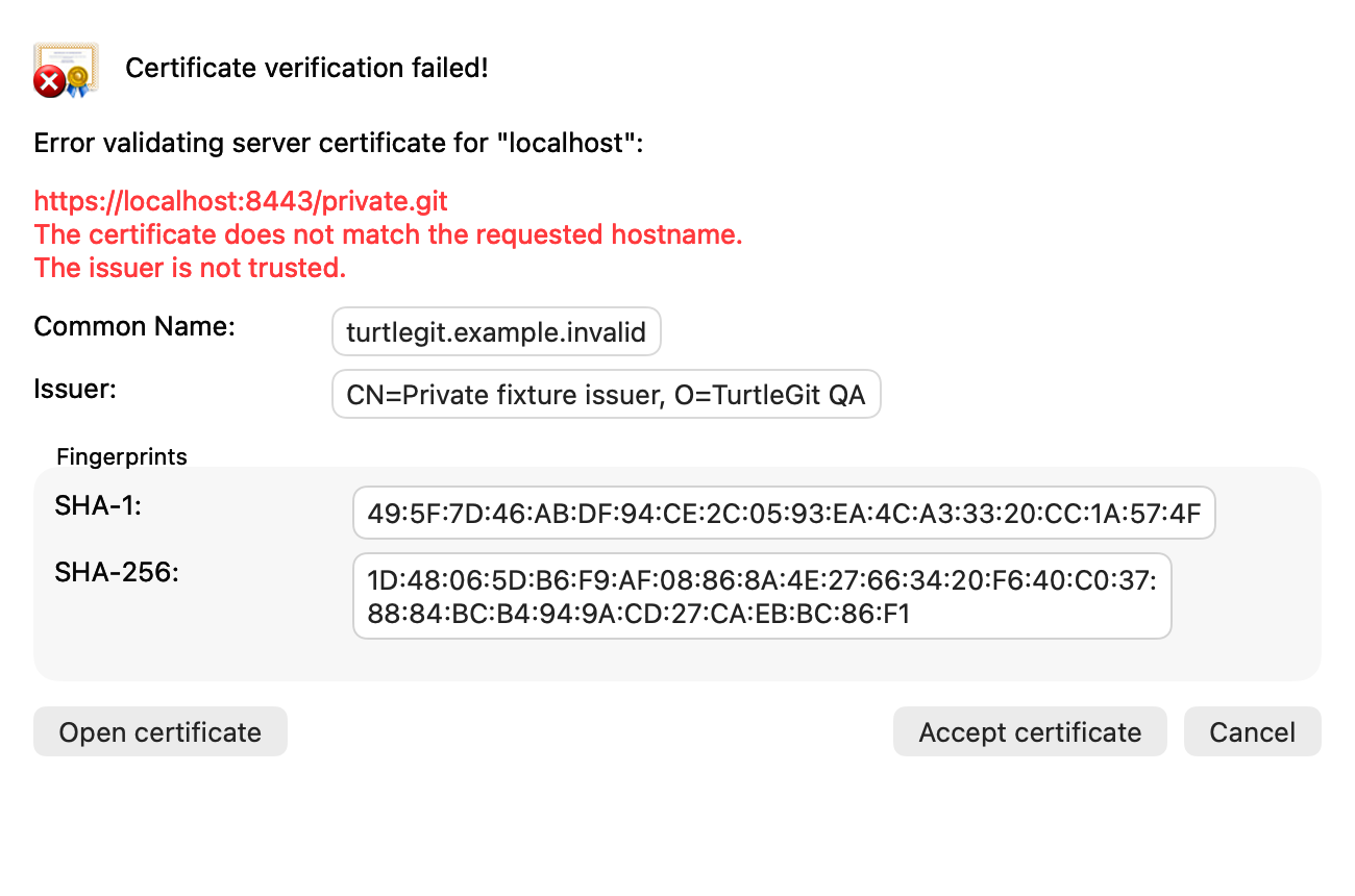 Git certificate review, light