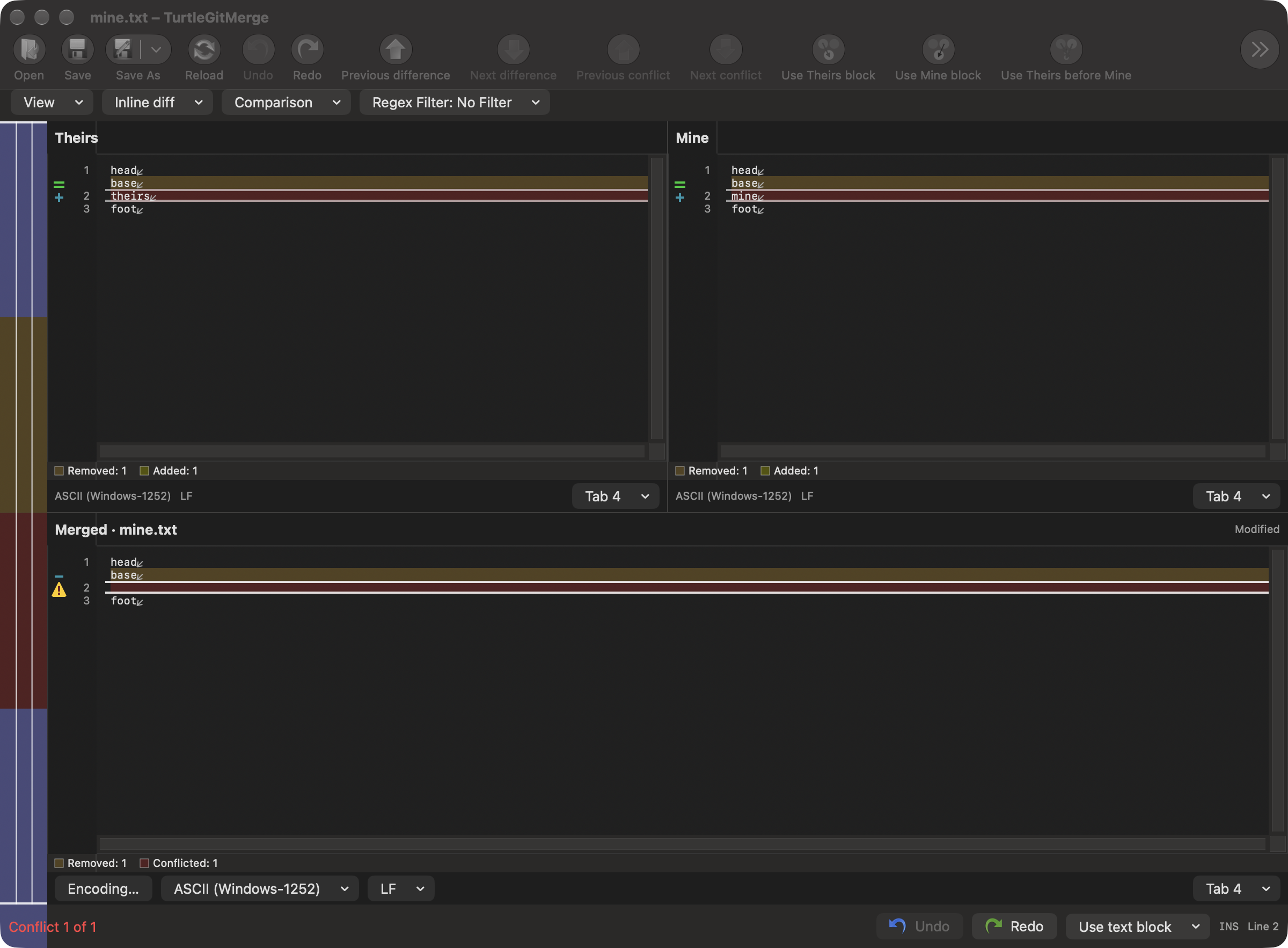 Native merge-margin-selection-dark