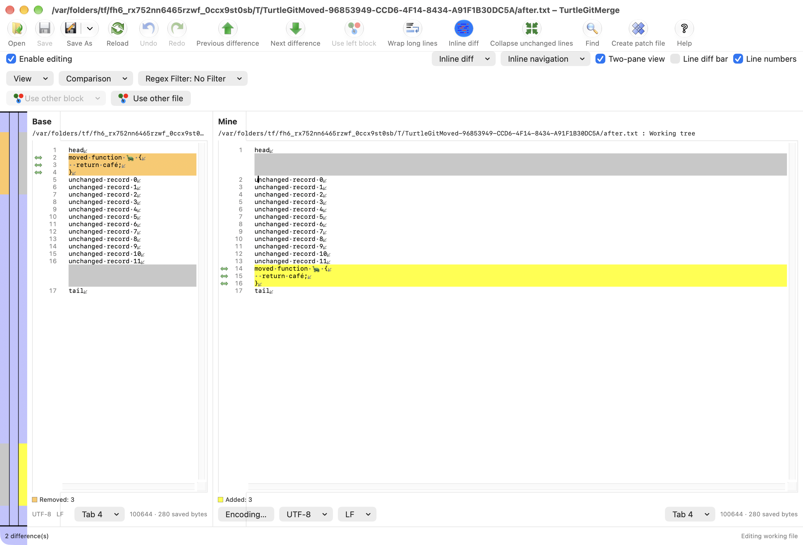 Moved block source and destination margins, light