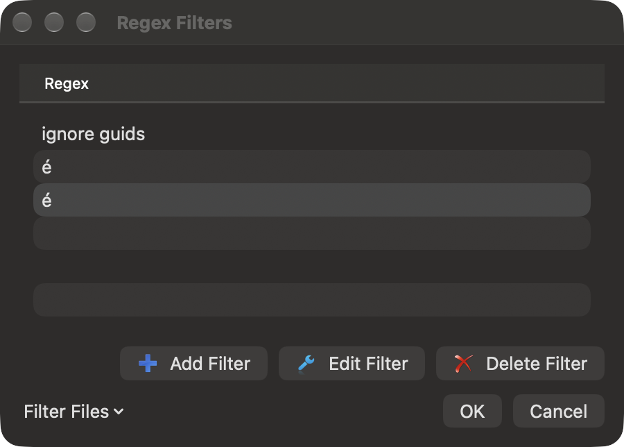 Merge filter library in dark appearance