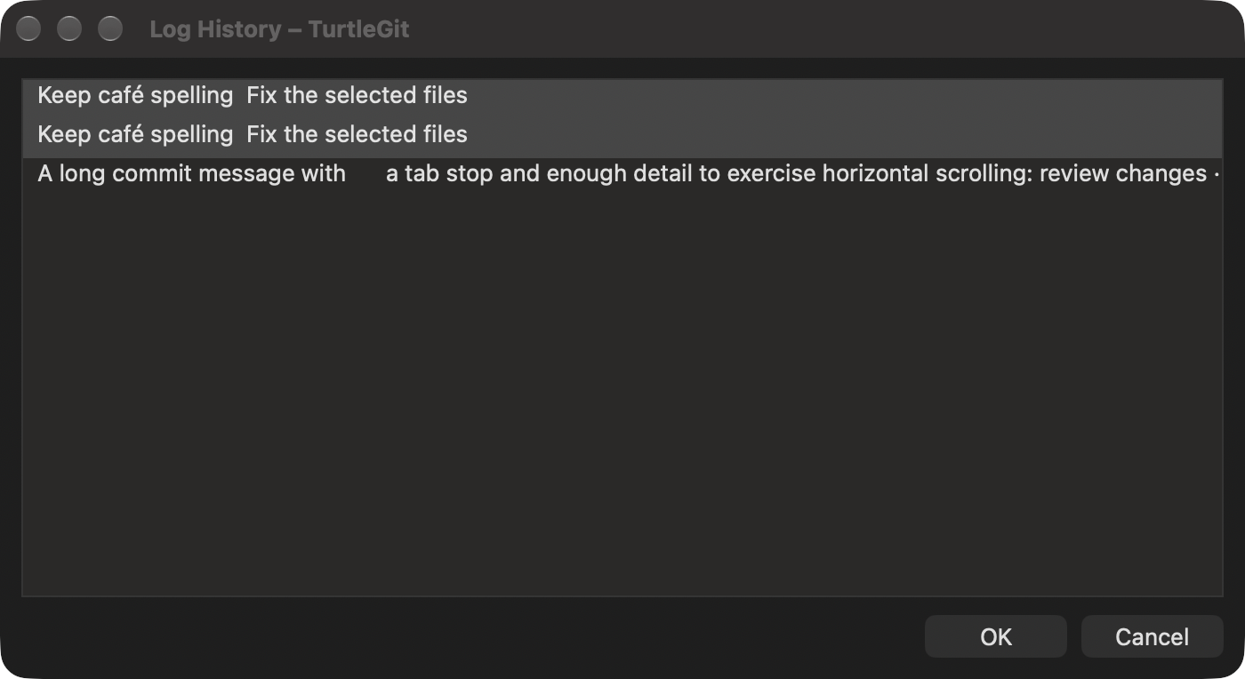 Native message history, dark