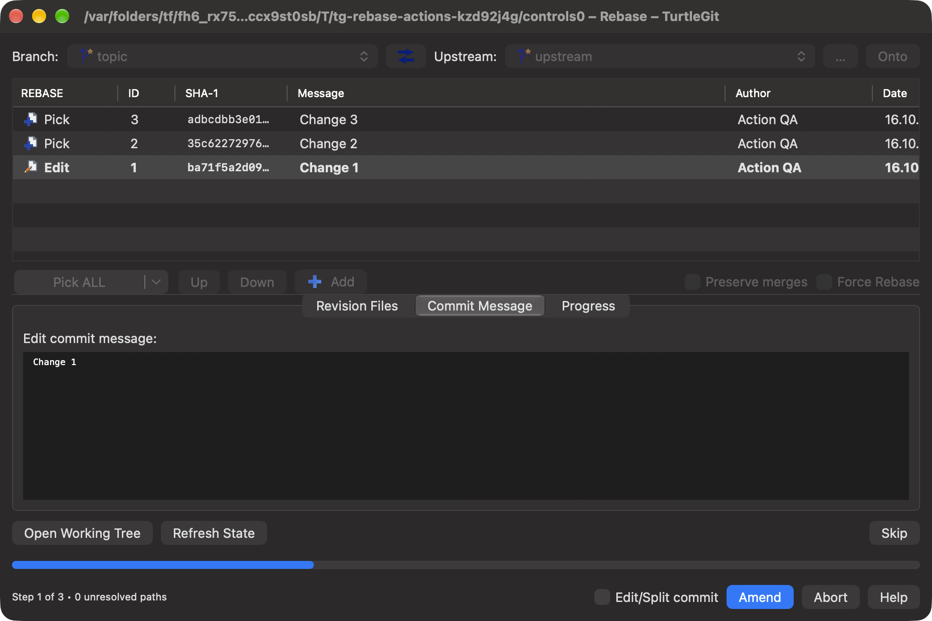 Rebase Edit footer, dark appearance