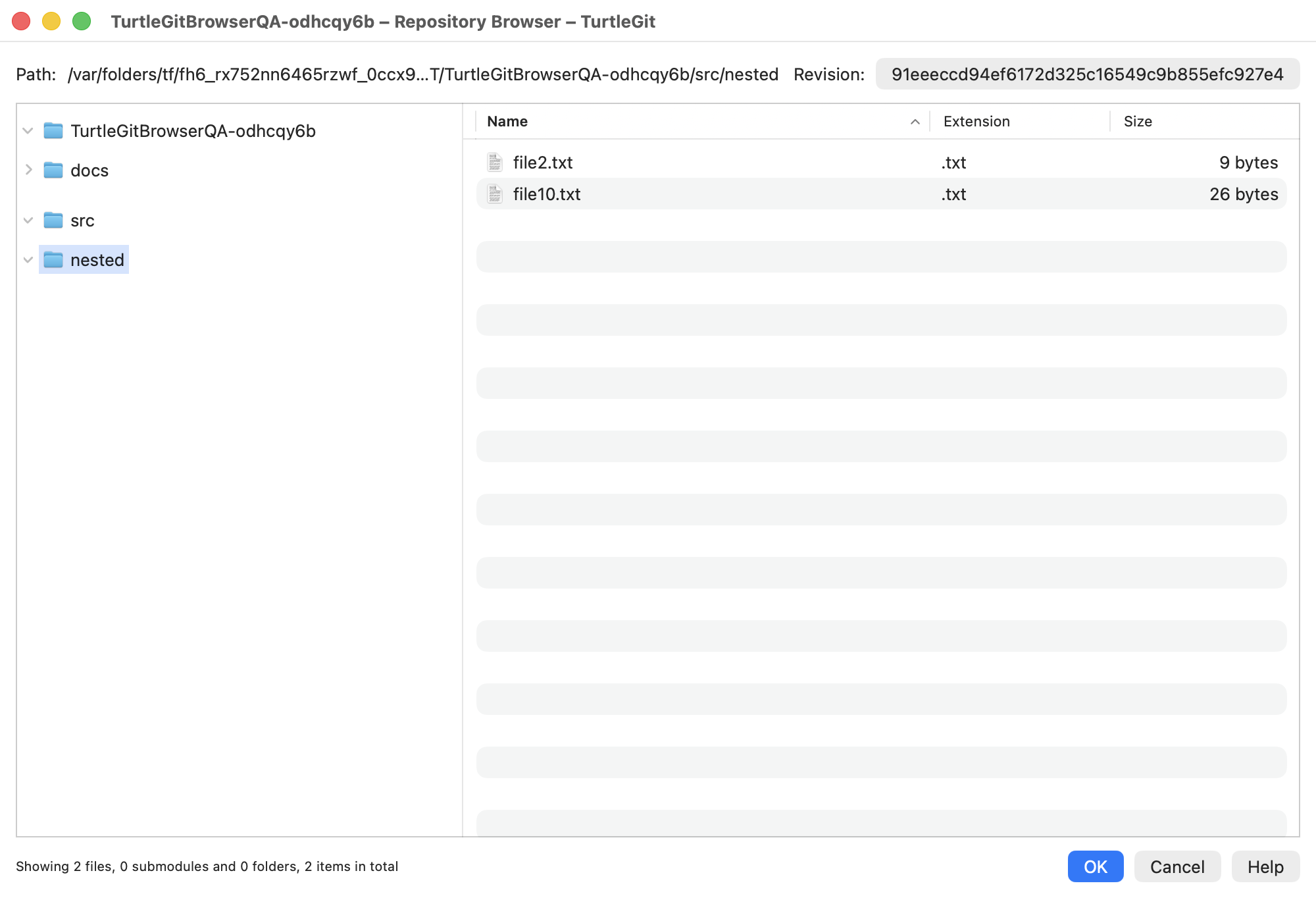 Native Repository Browser