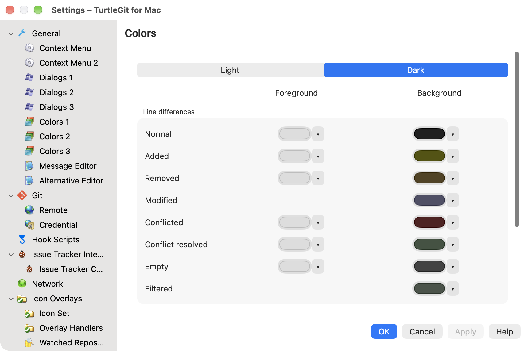 settings layout small top light