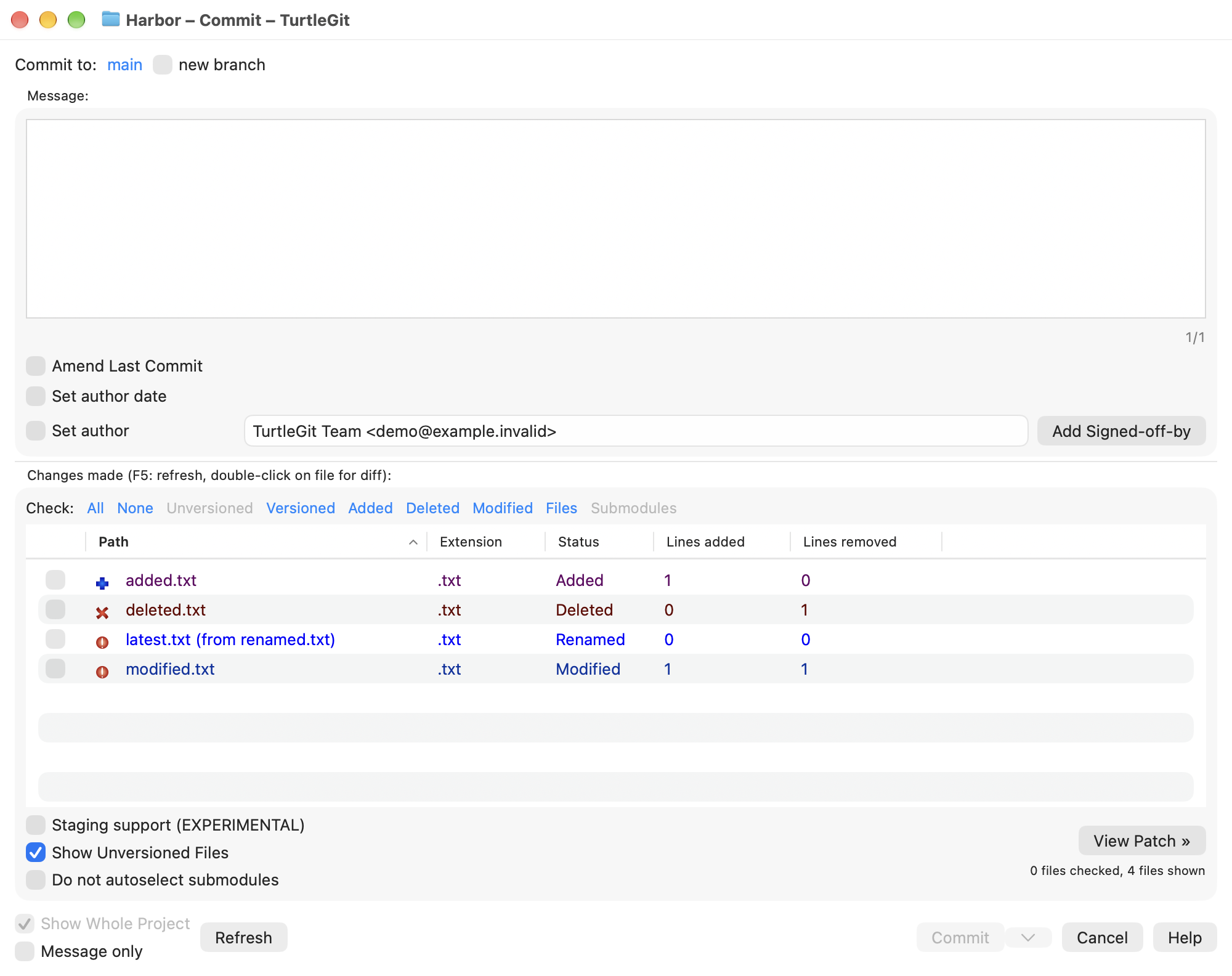 Commit status colors, light