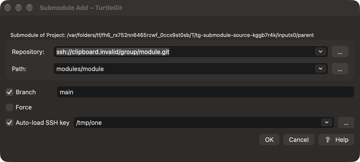 Submodule Add, dark