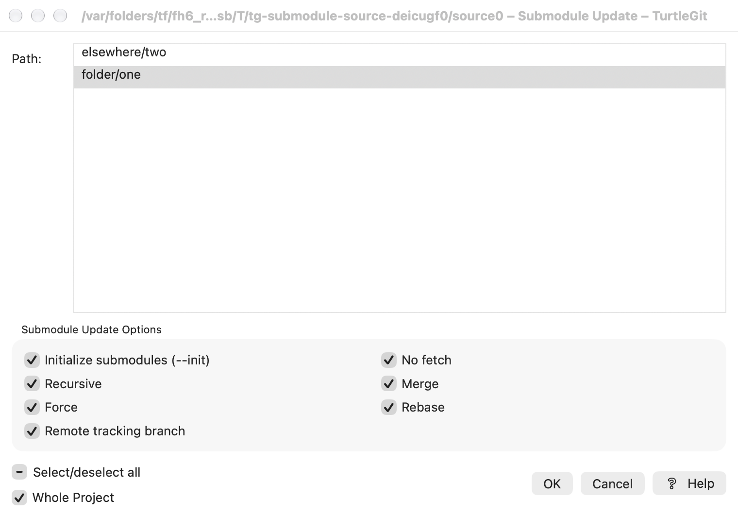 Native Submodule Update, light
