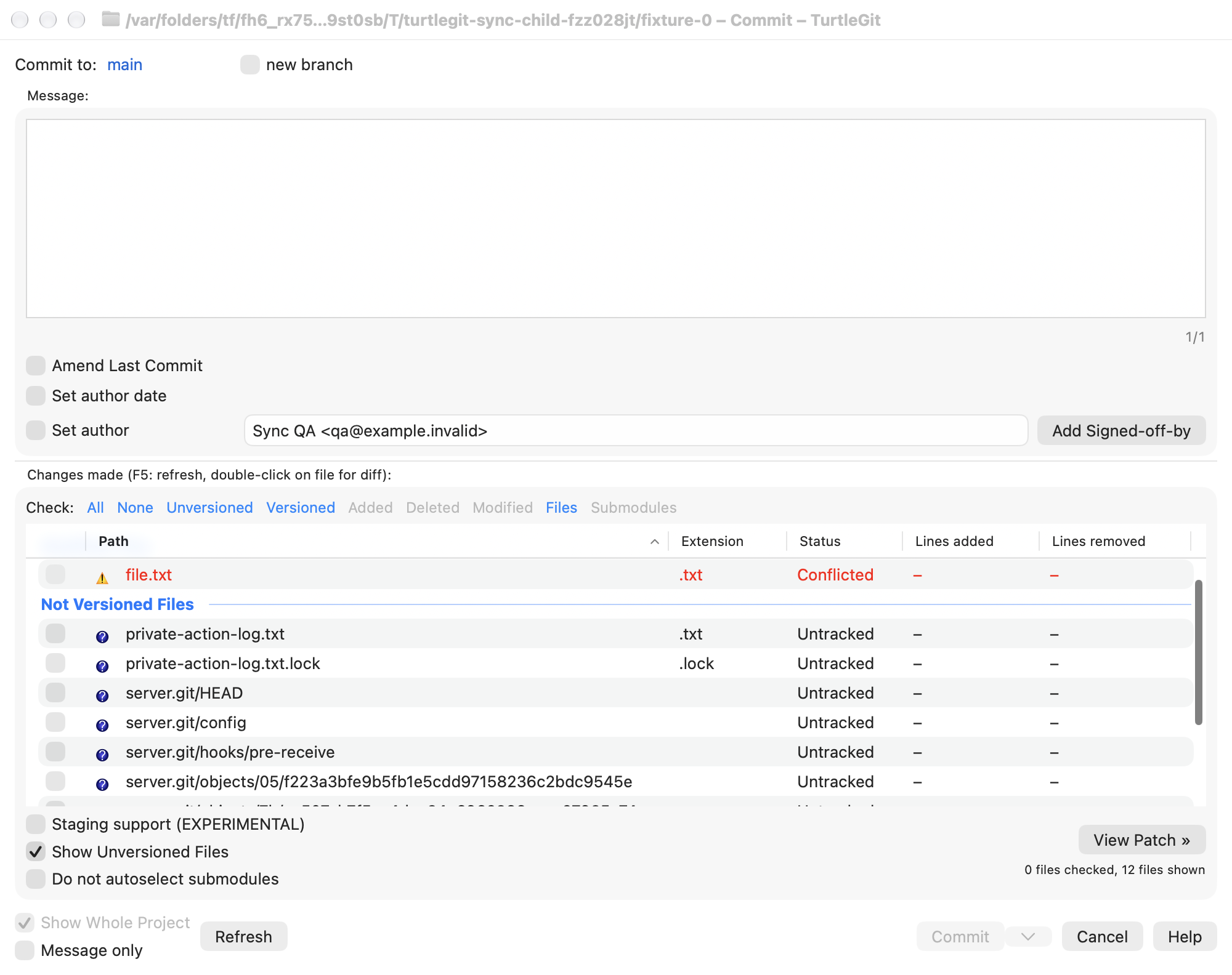 Commit opened by Sync recovery, light