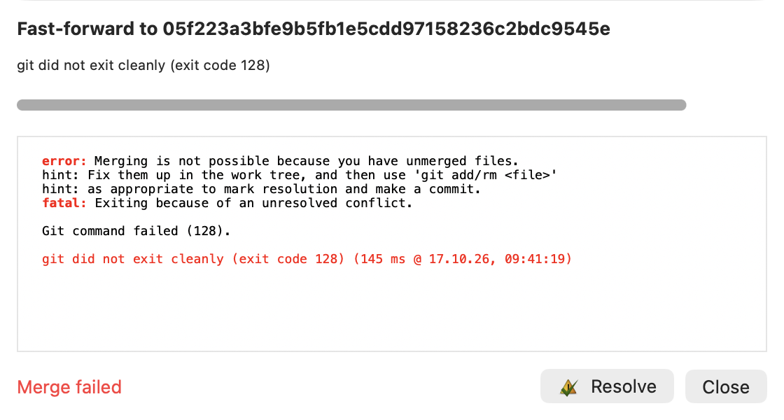 Sync failed fast-forward recovery, light