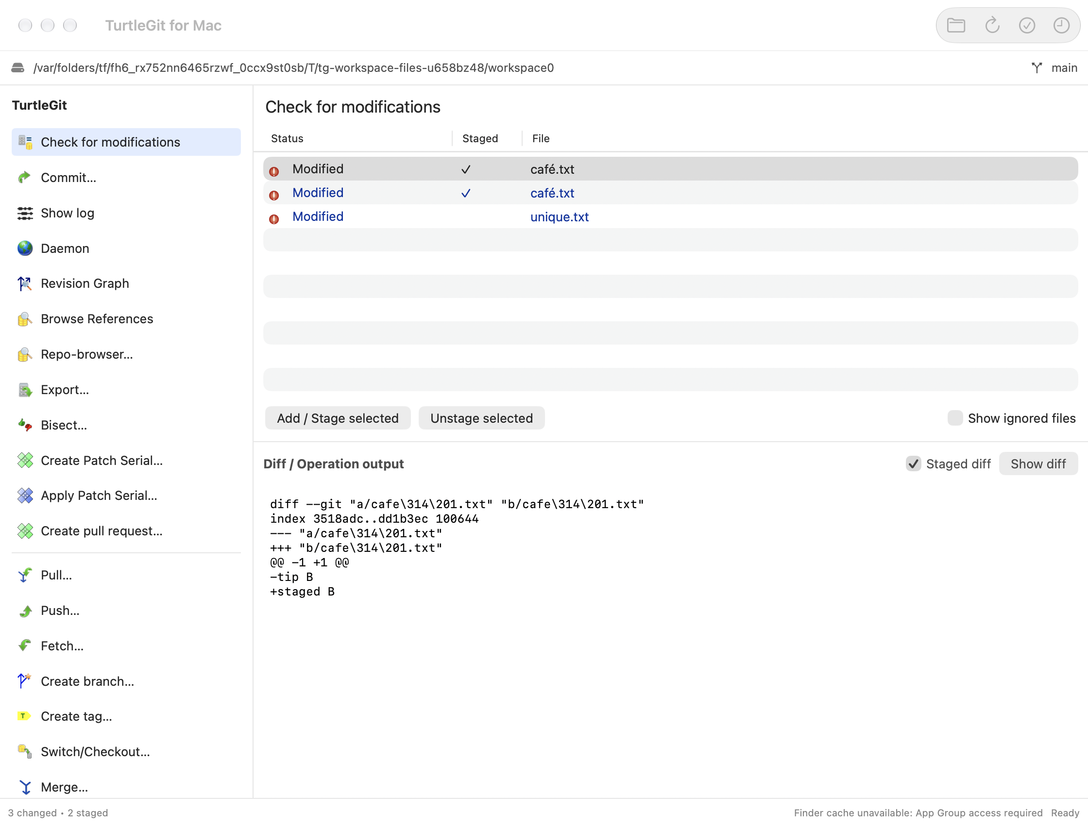 Workspace file workflows, light appearance